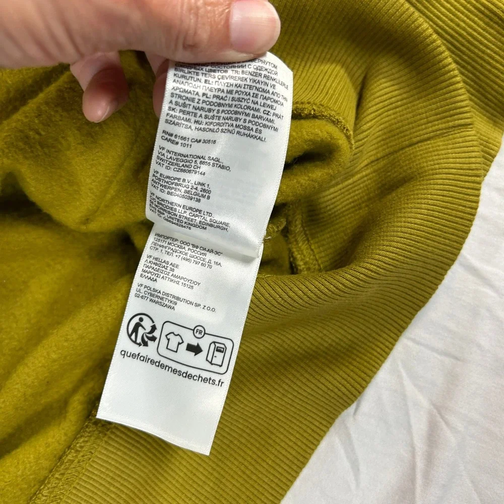 The North Face Mens Olive Green Graphic Logo Pullover Hoodie Large A7UNL F23